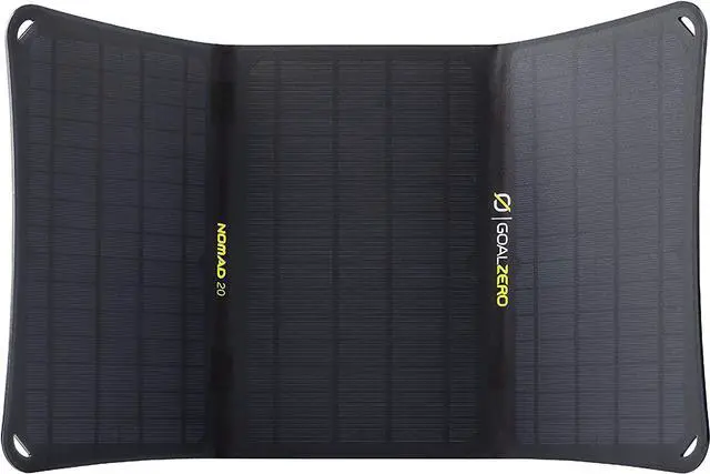 Main image of Nomad 20, Foldable Monocrystalline 20 Watt Solar Panel with 8mm + USB Port, Portable Solar Panel Charger. Lightweight 18-22V 20W Solar Panel Charger with Adjustable Kickstand