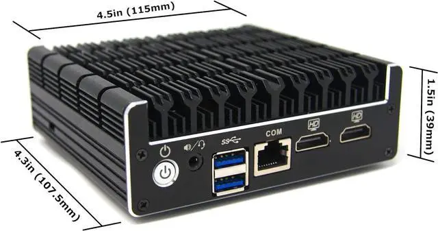 Alt view image 4 of 5 - FW4B - 4 Port, Firewall Micro Appliance/Mini PC - Intel Quad Core, AES-NI, 8GB RAM, 120GB mSATA SSD