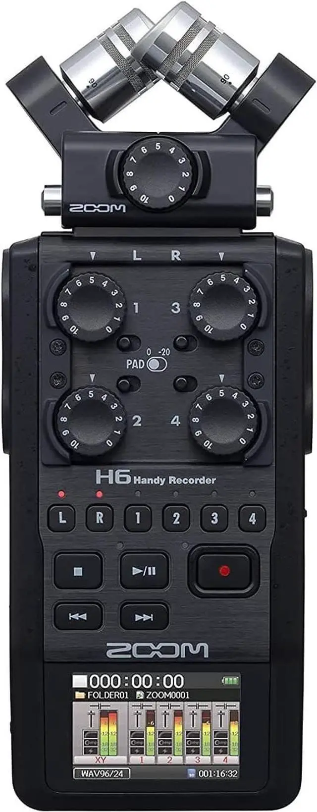 Alt view image 2 of 7 - Zoom H6 Portable Recorder Kit with a Custom Windbuster, AD-17 AC Adapter and a 16GB SDHC Memory Card Ultra