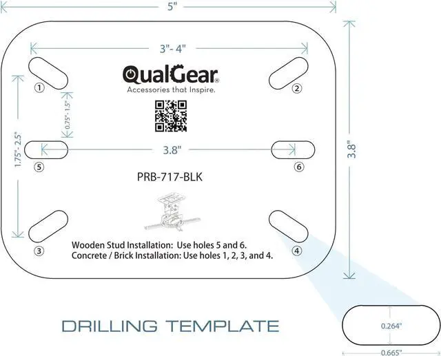 Alt view image 5 of 7 - PRB-717-Wht Ceiling Mount Projector Accessory