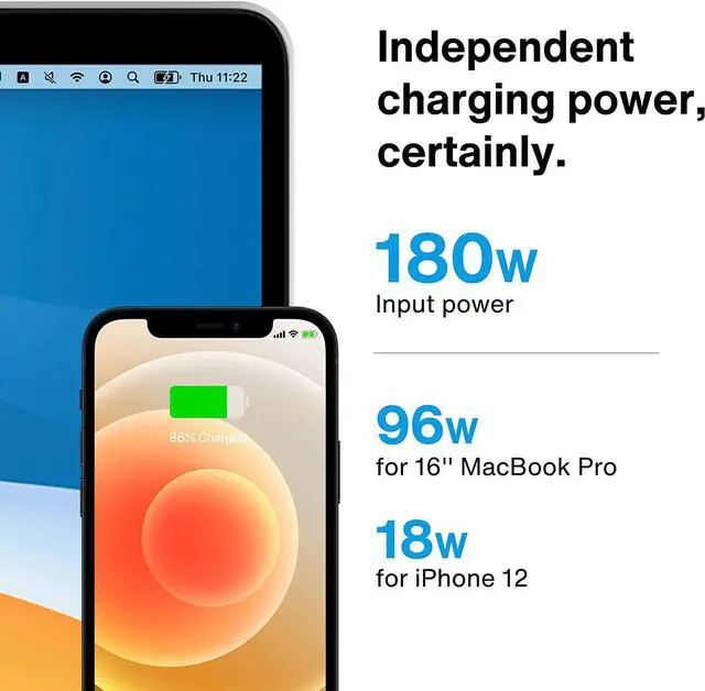 Alt view image 3 of 7 - MacBook Pro Docking Station with 180W Power Adapter, iVANKY 12 in 2 Dual 4K@60Hz USB C Docking Station for MacBook Pro/Air Thunderbolt 3/4 Dock 2HDMI 2.0, 96W PD, 6 USB, 1Gbps Ethernet SD/TF Audio