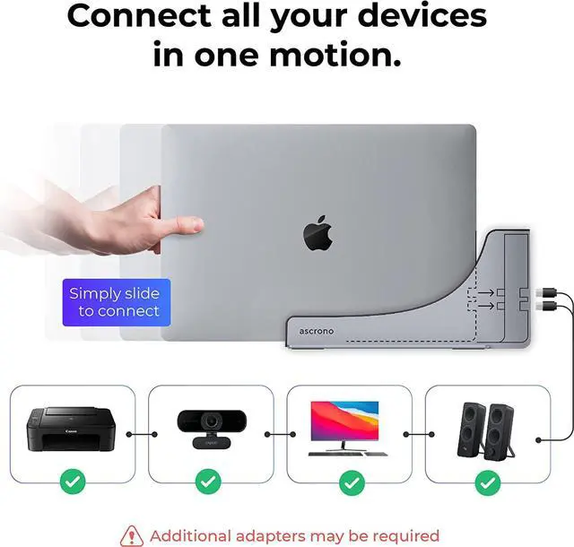 Alt view image 2 of 6 - Vertical Docking Station Hub | Compatible with Apple MacBook Pro 13, 15 & 16 inch, 2016-2020 and 2022 M2 Touch BAR ONLY | 2X USB-C Port (40Gbps) Thunderbolt-4 Compatible Dock