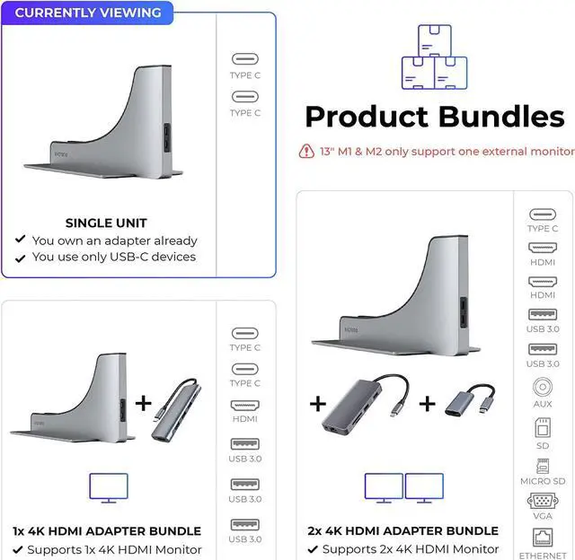 Alt view image 5 of 6 - Vertical Docking Station Hub | Compatible with Apple MacBook Pro 13, 15 & 16 inch, 2016-2020 and 2022 M2 Touch BAR ONLY | 2X USB-C Port (40Gbps) Thunderbolt-4 Compatible Dock