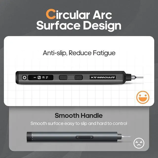 Alt view image 6 of 7 - Electric Screwdriver- AM ARROWMAX Cordless Precision Screwdriver Set with 34 Magnetic Precision Bits,4 Gears Torque,Rechargeable Portable Repair Tool Kit for Electronics Laptop Glasses Watch (SES)