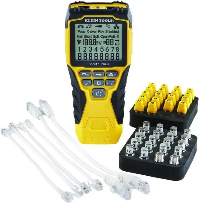 Alt view image 5 of 7 - Klein Tools VDV501-852 Cable Tester with Remote, VDV Scout Pro 3 Test Kit Locates and Tests Voice, Data and Video Cables