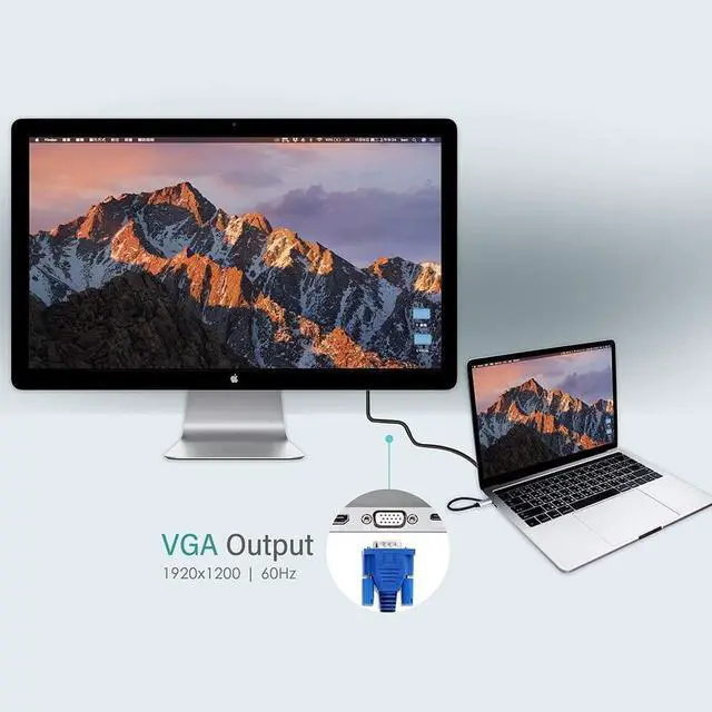 Alt view image 3 of 7 - YLSCI USB C Docking Station for Laptop, USB C Hub 10 in 1 USB C Adapter Docking Station with 4K HDMI & VGA, 3 x USB 3.0, Gigabit Ethernet RJ45 LAN, USB C PD, SD/TF Card Reader, 3.5mm Audio/Mic