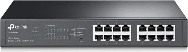 Main image of TP-Link TL-SG1016PE V3 , 16 Port Gigabit PoE Switch , Easy Smart Managed , 8 PoE+ Ports @150W , Plug & Play , Sturdy Metal w/ Shielded Ports , QoS, Vlan, IGMP & LAG , Limited Lifetime Protection