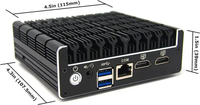 Alt view image 4 of 5 - Protectli Vault FW4B - 4 Port, Firewall Micro Appliance/Mini PC - Intel Quad Core, AES-NI, 8GB RAM, 120GB mSATA SSD