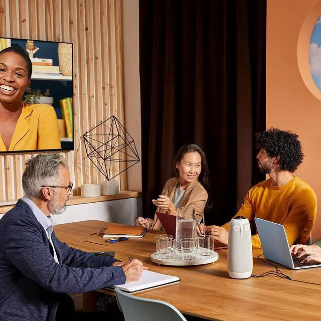 Alt view image 6 of 7 - Meeting Owl 3 (Next Gen) 360-Degree, 1080p HD Smart Video Conference Camera, Microphone, and Speaker (Automatic Speaker Focus & Smart Zooming)