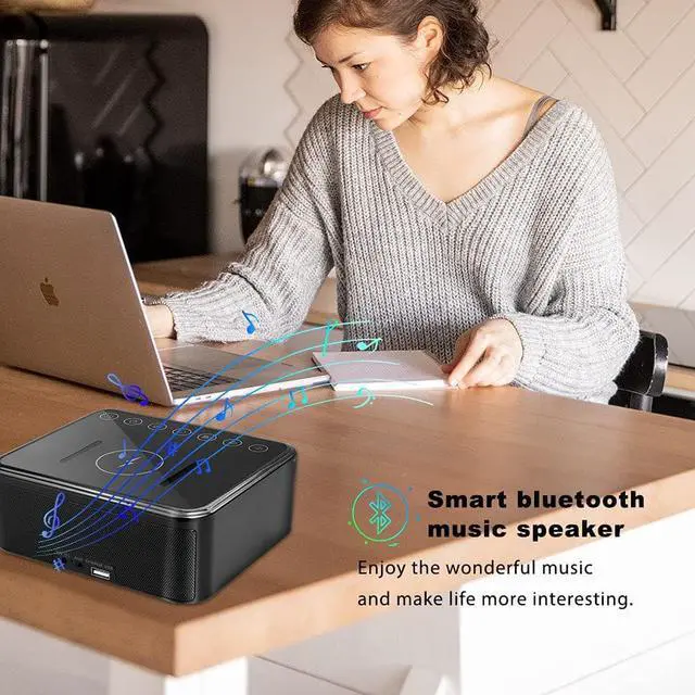 Alt view image 3 of 7 - Hidden Spy Cameras with Video,Aiwaylar Cameras espias ocultas Nanny Cam,WiFi Secret Camera 4K with Bluetooth Speaker,Night Vision,Alarm Clock,Wireless Charger,160°View Angle for Indoor Home-2.4G/5G