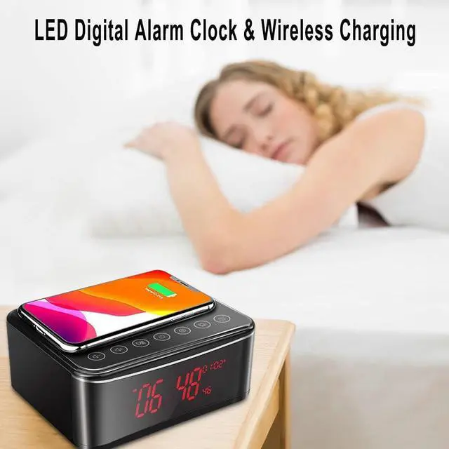 Alt view image 6 of 7 - Hidden Spy Cameras with Video,Aiwaylar Cameras espias ocultas Nanny Cam,WiFi Secret Camera 4K with Bluetooth Speaker,Night Vision,Alarm Clock,Wireless Charger,160°View Angle for Indoor Home-2.4G/5G