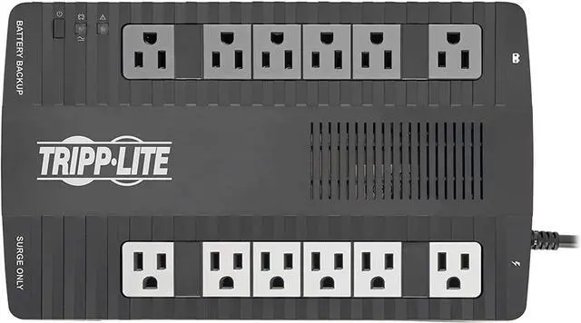 Alt view image 3 of 6 - Tripp Lite AVR750U 750VA UPS Battery Backup, 450W AVR Line Interactive, USB, Ultra-Compact, Black