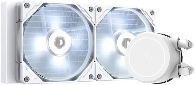 Main image of ID-COOLING FROSTFLOW X 240 Snow CPU Water Cooler LGA1700 Compatible AIO Cooler 240mm CPU Liquid Cooler White LED 2x120mm PWM Fans, Intel 1700/1200/115X, AMD AM4/AM5