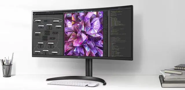 Alt view image 4 of 5 - LG UltraWide QHD 34-Inch Curved Computer Monitor 34WQ73A-B, IPS with HDR 10 Compatibility, Built-In KVM, and USB Type-C, Black