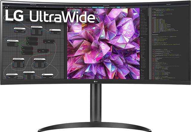 LG UltraWide QHD 34-Inch Curved Computer Monitor 34WQ73A-B, IPS with HDR 10  Compatibility, Built-In KVM, and USB Type-C, Black 
