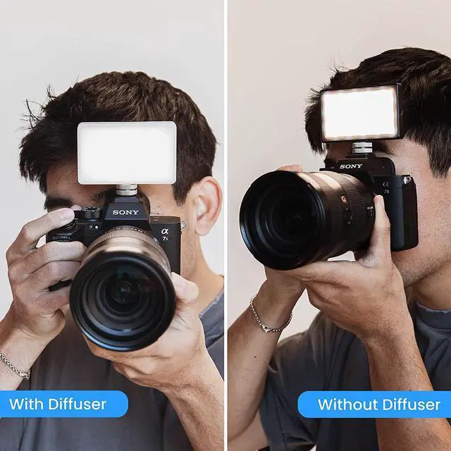 Alt view image 7 of 7 - Bicolor Panel Mini LED Light for Professional DSLR Cameras | Adjustable Panel Mini, LCD Display | Photo and Video Lighting, Long Battery Life | Fits Sony, Nikon, Canon, Fuji, Panasonic