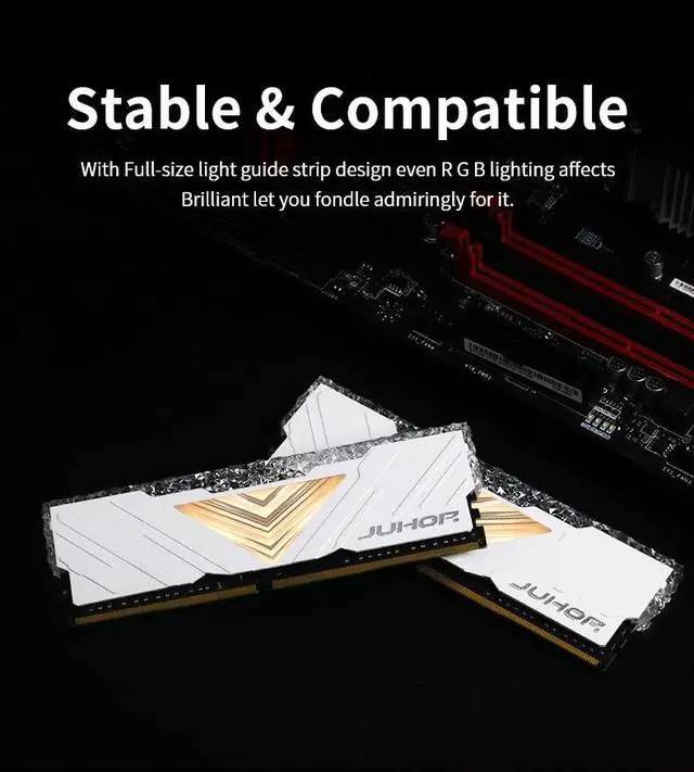 Alt view image 5 of 7 - Zhhcyyds JUHOR RGB DDR4 Ram 16GB (2x8GB) for Desktop PC 288 Pin Dual Channel Computer Memory Sticks Kit 3600 MHz CL18 (PC4-28800)