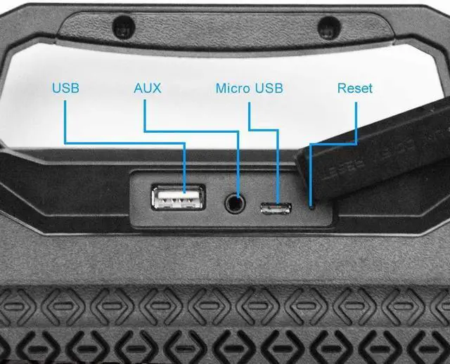 Alt view image 4 of 7 - Fiodio Portable Bluetooth Speakers, Wireless IPX6 Waterproof Outdoor Travel Party Speaker, Built-in Microphone, USB for Sports, Beach, Hiking And Camping