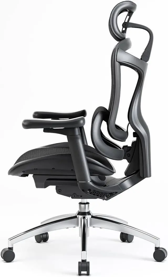 Alt view image 6 of 7 - SIHOO Doro-C300 Ergonomic Office Chair-4 Positions Adjustable Backrest, 3 Positions Adjustment Recline, 3D Armrests, Computer Chair with Auto-Adaptive Lumbar Support, 300lb Mesh Office Chair(Black)