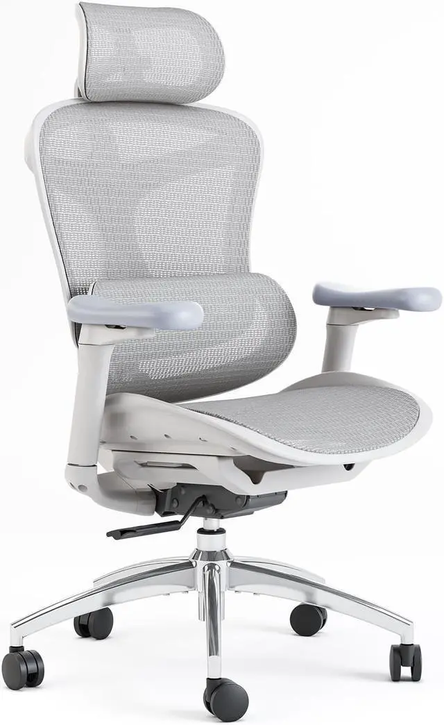 Alt view image 4 of 6 - SIHOO Doro-C300 Ergonomic Office Chair-4 Positions Adjustable Backrest, 3 Positions Adjustment Recline, 3D Armrests, Computer Chair with Auto-Adaptive Lumbar Support, 300lb Mesh Office Chair (Gray)