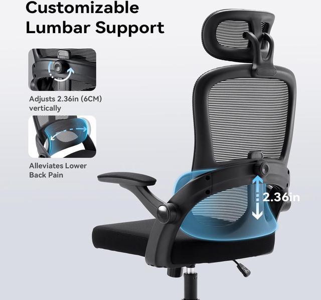 Ergonomic Office Chair with Adjustable Arms, Seat Height and Lumbar Su –  Hylone