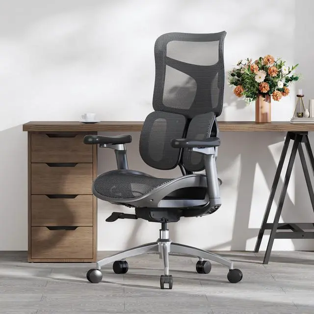 Main image of Sihoo Doro S100  High Back Ergonomic Office Chair with Dual Dynamic Lumbar Support and Adjustable Seat Depth, Big and Tall chair for 300lbs, Gaming Chair with 4D Armrests