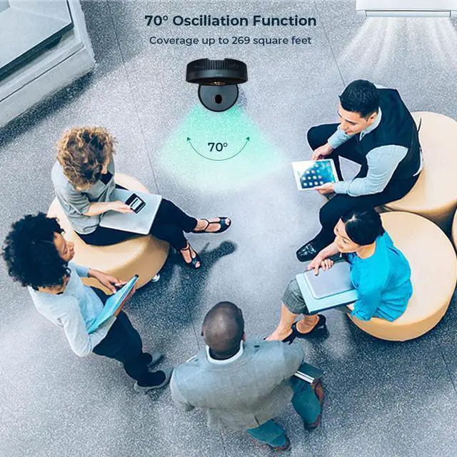 Alt view image 6 of 7 - Airdog Portable Foldable 8000mah Lithium Battery Operated Fan with Remote Control, 12 Speed Settings, Timer, Touch Control Panel