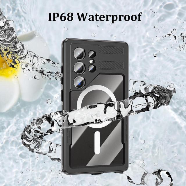 Alt view image 2 of 7 - JIACHARMED for Samsung Galaxy S24 Ultra Case Waterproof, [Built-in Camera & Screen Protector IP68 Underwater Full Body Shockproof Dustproof] Compatible with MagSafe, Magnetic Case for Galaxy S24 Ultra