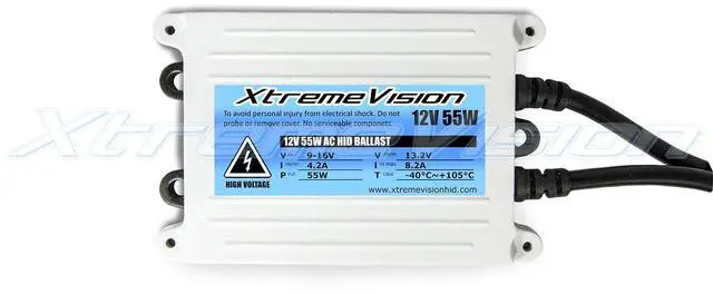 Alt view image 3 of 7 - XtremeVision H7 8K 55W AC Xenon Bundle - Xenon Headlight Bulb with Slim AC Ballast - 8000K Medium Blue - Xenon Bulbs - 1 Pair