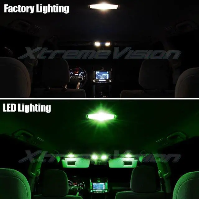 Alt view image 3 of 7 - XtremeVision Interior LED for Honda Pilot 2009-2014 (16 Pieces) Green Interior LED Kit + Installation Tool