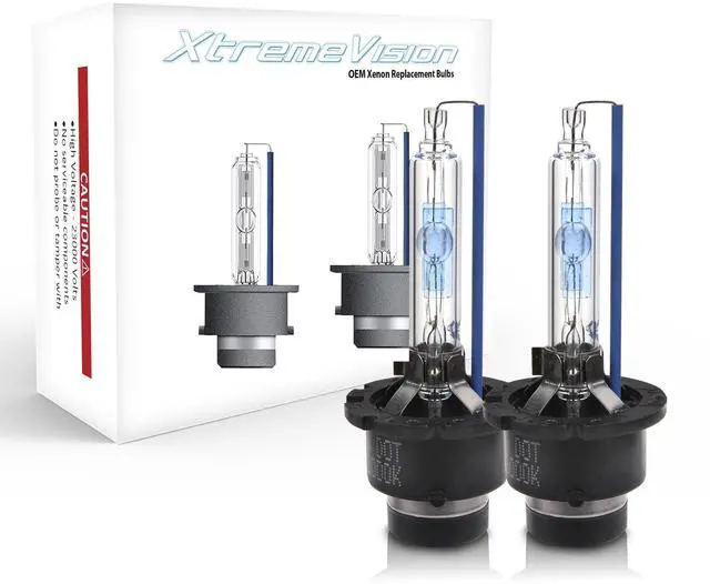 Main image of XtremeVision AC HID OE Xenon Replacement Bulbs - D2S / D2R / D2C - 5000K Bright White (1 Pair) - 2 Year Warranty (Metal Bracket)