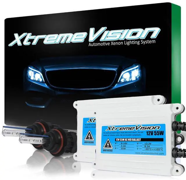 Main image of XtremeVision 9007 Bi-Xenon 6K 55W AC Xenon Bundle - Xenon Headlight Bulb with Slim AC Ballast - HB5, 6000K Light Blue- Xenon Bulbs - 1 Pair