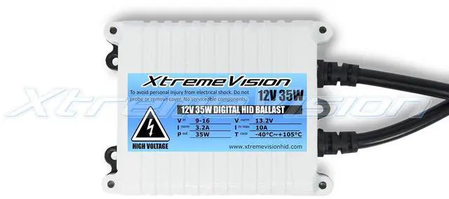Alt view image 3 of 7 - XtremeVision 9006 5K 35W AC Xenon Bundle - Xenon Headlight Bulb with Slim AC Ballast - HB4, 9012, 5000K Bright White - Xenon Bulbs - 1 Pair