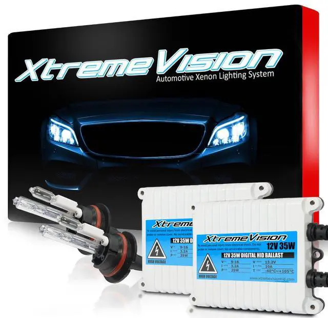 Main image of XtremeVision 9004 5K 35W AC Xenon Bundle - Xenon Headlight Bulb with Slim AC Ballast - HB1, 5000K Bright White - Xenon Bulbs - 1 Pair