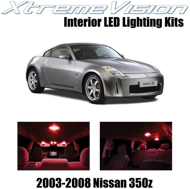Main image of XtremeVision Interior LED for Nissan 350Z 2003-2008 (5 Pieces) Red Interior LED Kit + Installation Tool