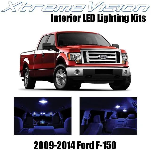 Main image of XtremeVision Interior LED for Ford F-150 2009-2014 (12 Pieces) Blue Interior LED Kit + Installation Tool