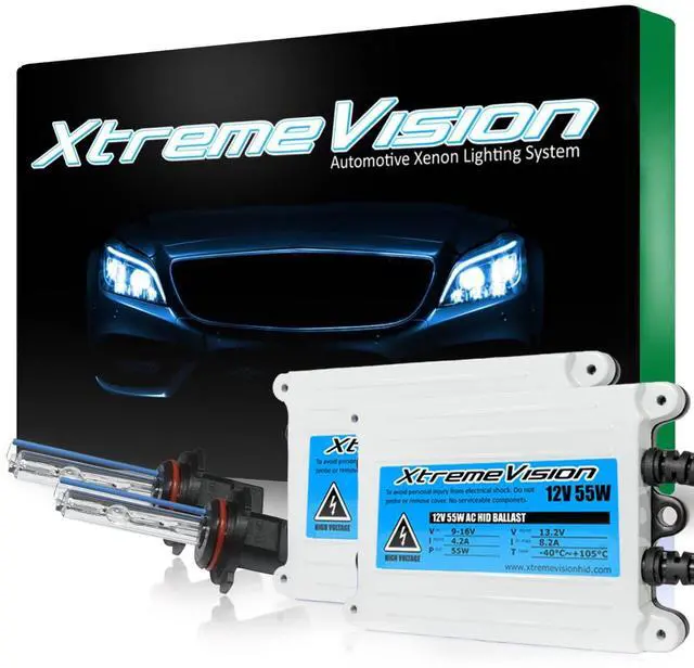 Main image of XtremeVision 9005 5K 55W AC Xenon Bundle - Xenon Headlight Bulb with Slim AC Ballast - HB3, 9011, 5000K Bright White - Xenon Bulbs - 1 Pair