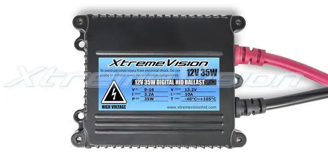 Alt view image 3 of 7 - XtremeVision 9006 5K 35W DC Xenon Bundle - Xenon Headlight Bulb with Slim Ballast - HB4, 9012, 5000K Bright White - Xenon Bulbs - 1 Pair
