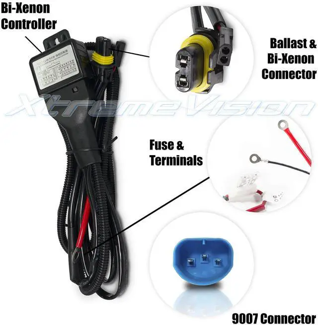 Alt view image 5 of 5 - XtremeVision AC HID Xenon Replacement Bulbs - Bi-Xenon 9007 5000K - Bright White (1 Pair)
