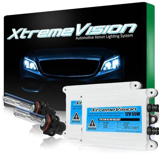 Main image of XtremeVision 5202 43K 55W AC Xenon Bundle - Xenon Headlight Bulb with Slim AC Ballast - H16 / 9009 4300K Bright Daylight - Xenon Bulbs - 1 Pair