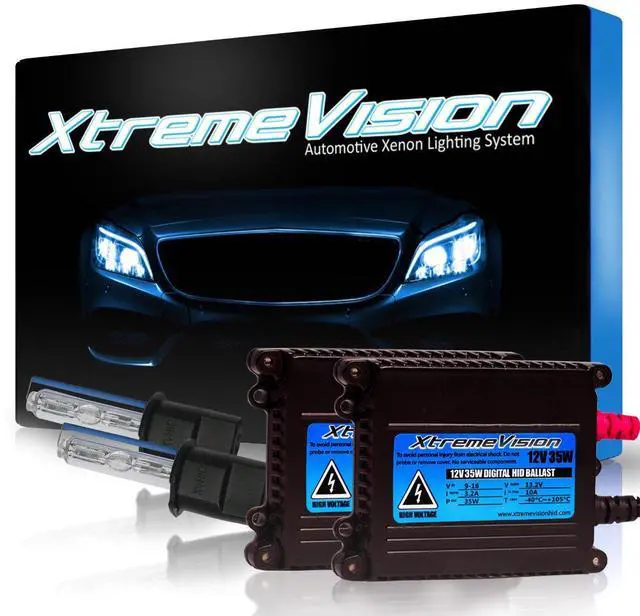 Main image of XtremeVision H3 8K 35W DC Xenon Bundle - Xenon Headlight Bulb with Slim Ballast - 8000K Medium Blue - Xenon Bulbs - 1 Pair