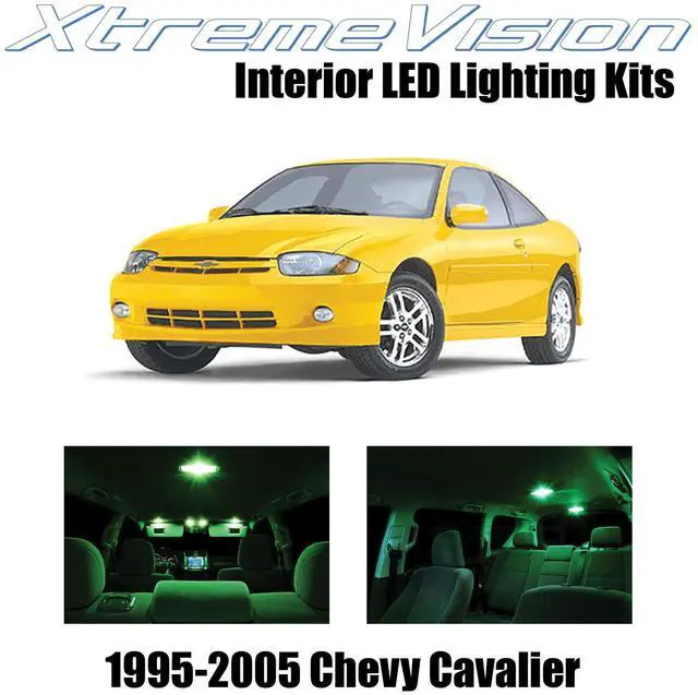 Main image of XtremeVision Interior LED for Chevy Cavalier 1995-2005 (6 Pieces) Green Interior LED Kit + Installation Tool