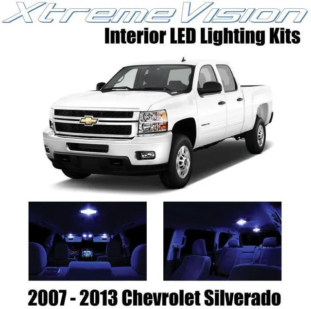 Main image of XtremeVision Interior LED for Chevy Silverado 2007-2013 (12 Pieces) Blue Interior LED Kit + Installation Tool