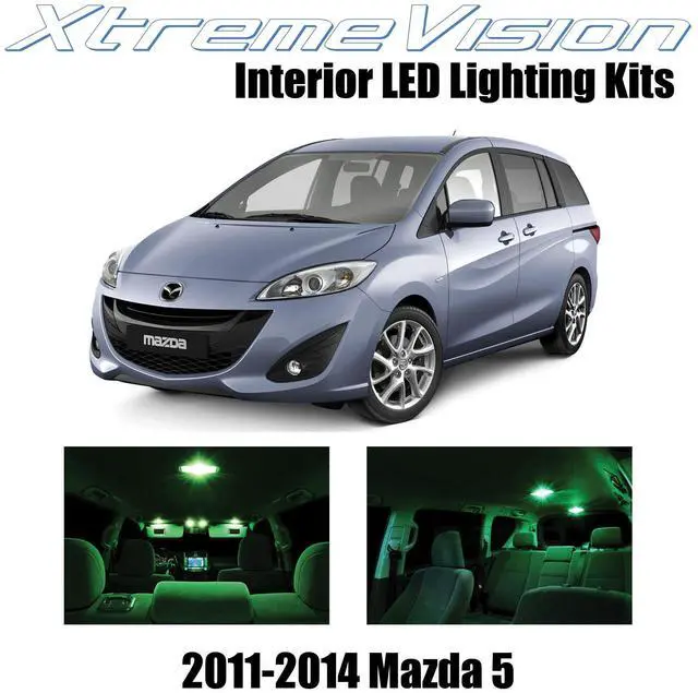 Main image of XtremeVision Interior LED for Mazda 5 2011-2014 Green Interior LED Kit + Installation Tool