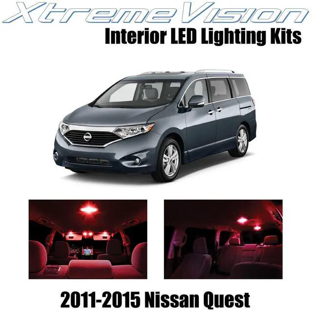 Main image of XtremeVision Interior LED for Nissan Quest 2011-2015 (8 Pieces) Red Interior LED Kit + Installation Tool