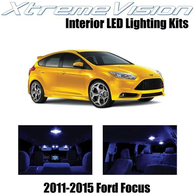 Main image of XtremeVision Interior LED for Ford Focus 2011-2015 (4 Pieces) Blue Interior LED Kit + Installation Tool