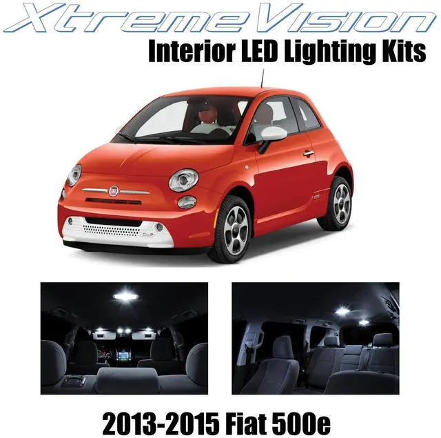 Main image of XtremeVision Interior LED for Fiat 500e Electric car 2013-2015 (3 Pieces) Pure White Interior LED Kit + Installation Tool