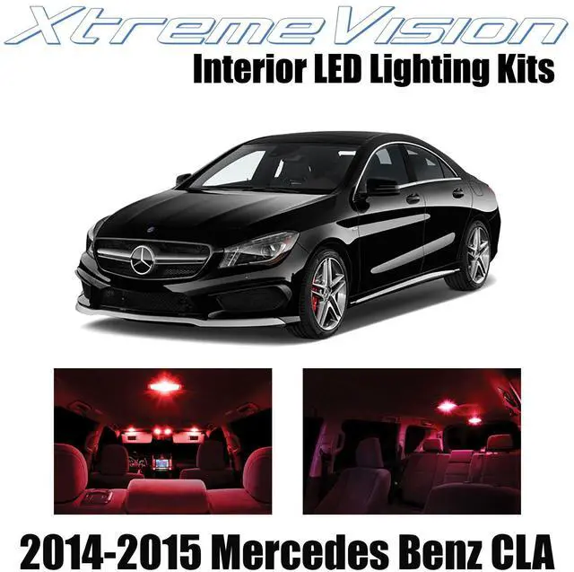 Main image of XtremeVision Interior LED for Mercedes Benz CLA 2014-2015 (13 Pieces) Red Interior LED Kit + Installation Tool