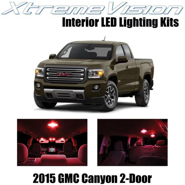 Main image of XtremeVision Interior LED for GMC Canyon 2-Door 2015+ (12 Pieces) Red Interior LED Kit + Installation Tool