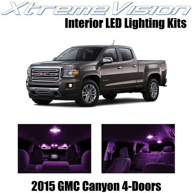 Main image of XtremeVision Interior LED for GMC Canyon 4-Door 2015+ (13 Pieces) Pink Interior LED Kit + Installation Tool